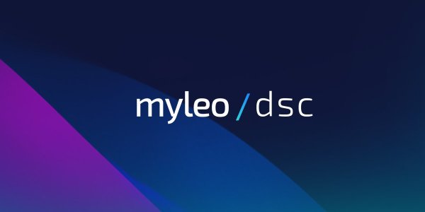 myleo / dsc logo on abstract background